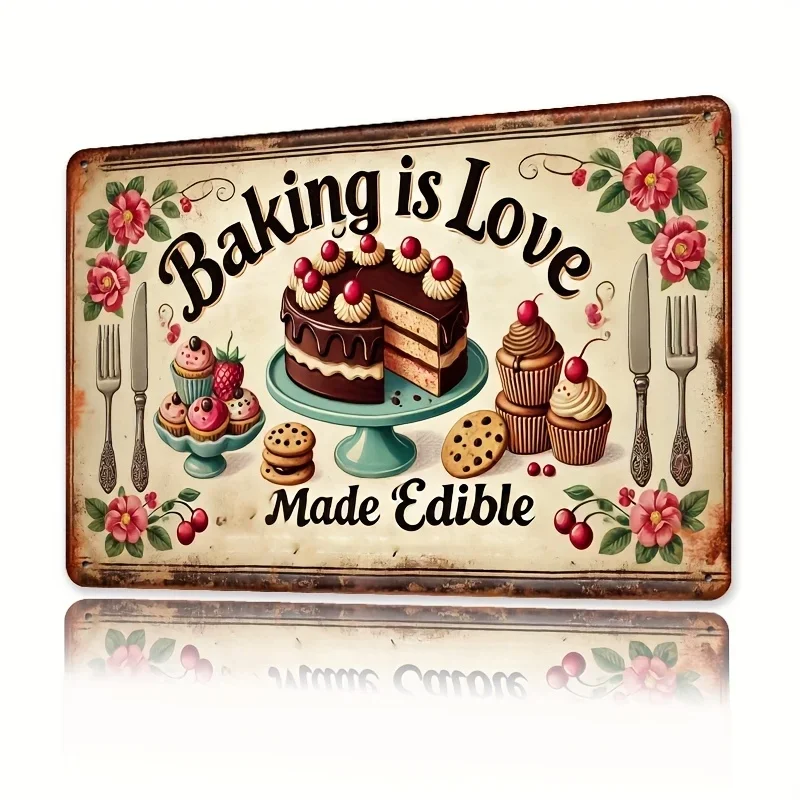 Kitchen Baking Area - Room Decor Vintage Baking is Love
