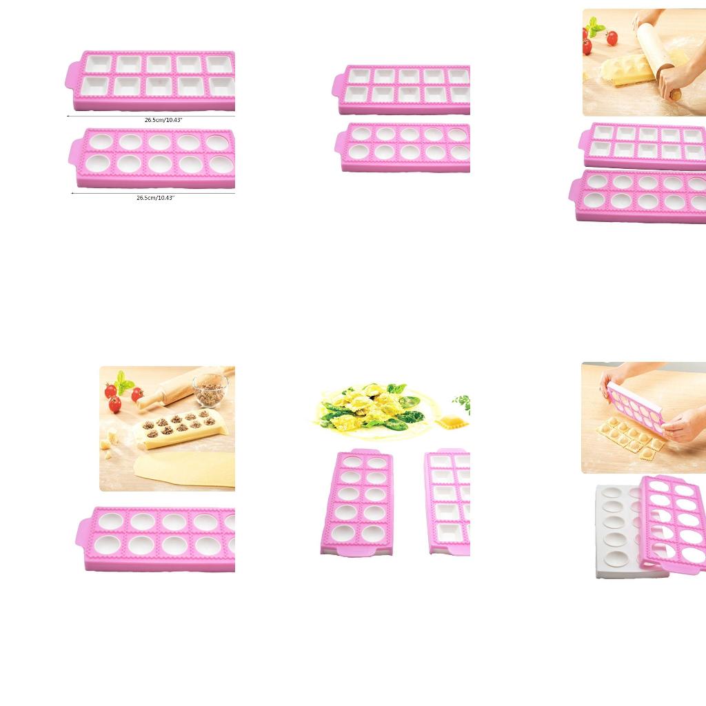 Kitchen Baking Tray Set - Ravioli Maker Mold Hình vuông hoặc
