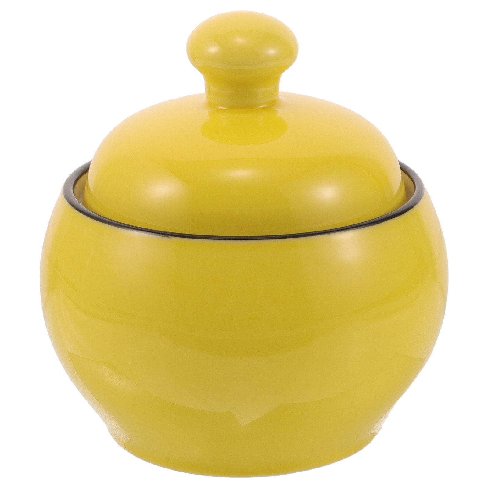 Kitchen Baking Storage Containers - Ceramic Sugar Jar Drum Shape Vintage