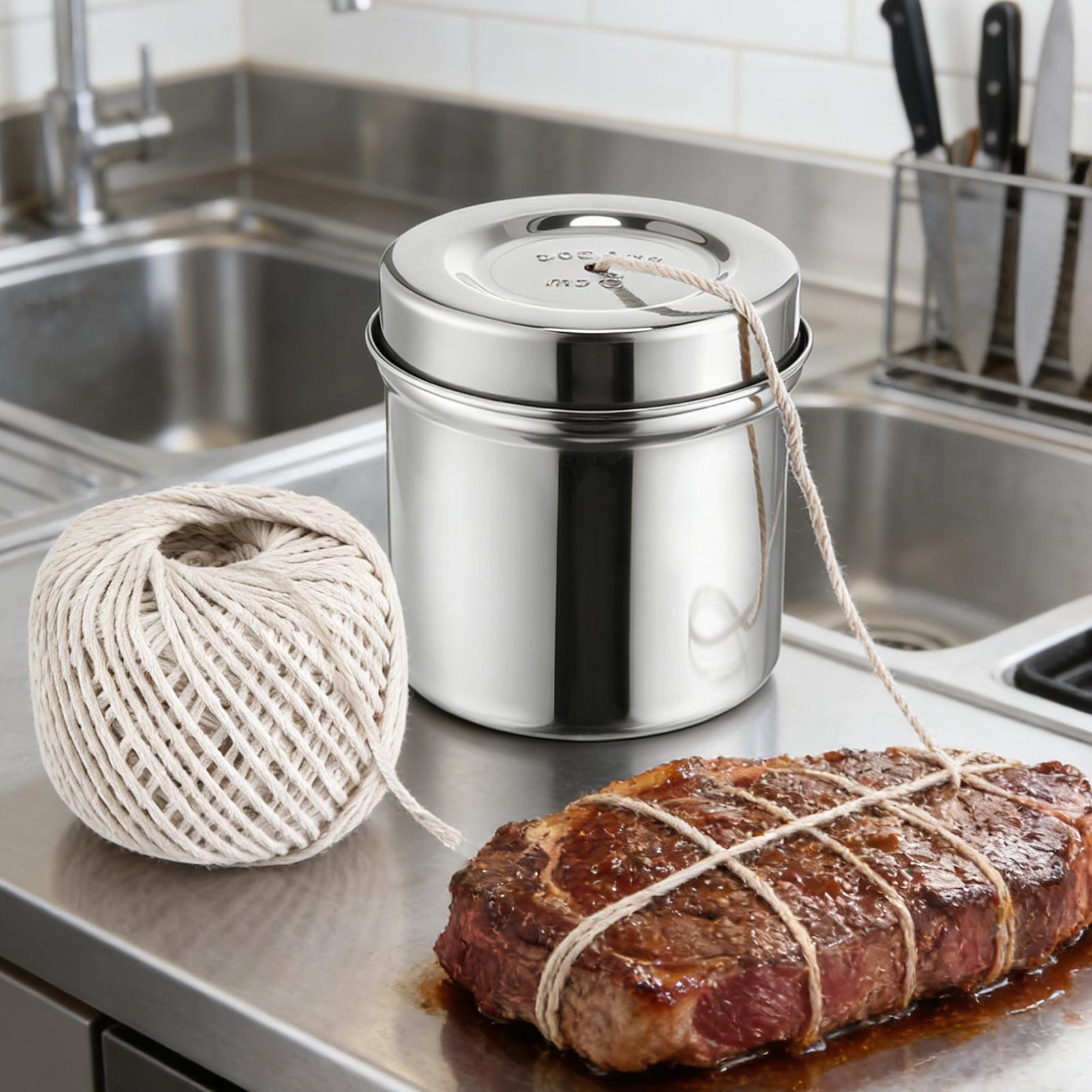 Kitchen Baking Twine - Kitchen Twine 2-Rolls Cotton with Steel