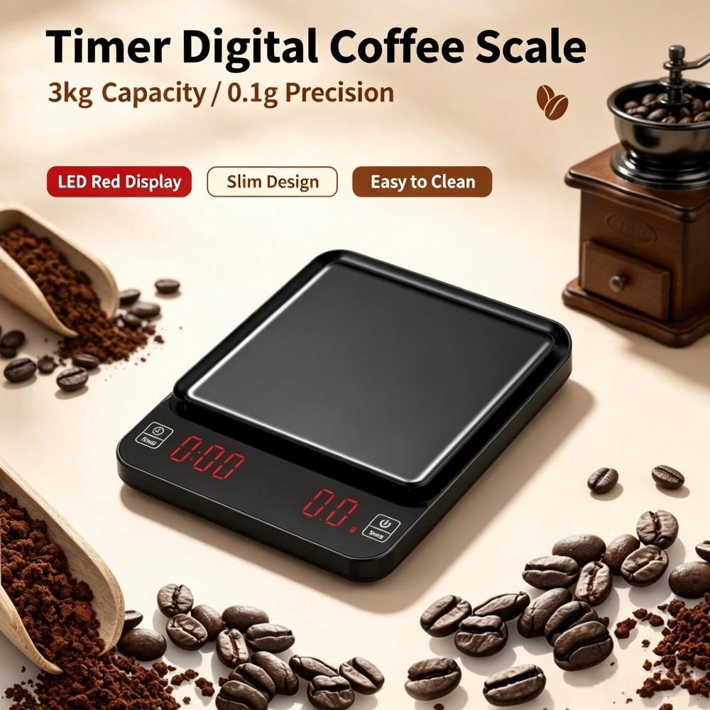 Kitchen Baking Area - 3kg/0.1g High Precision Digital Coffee Scale,