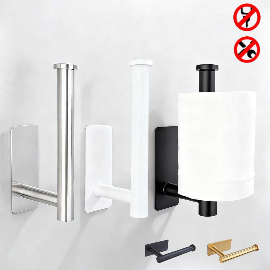 Kitchen Baking Paper Holder - Stainless Steel Paper Holder White Adhesive