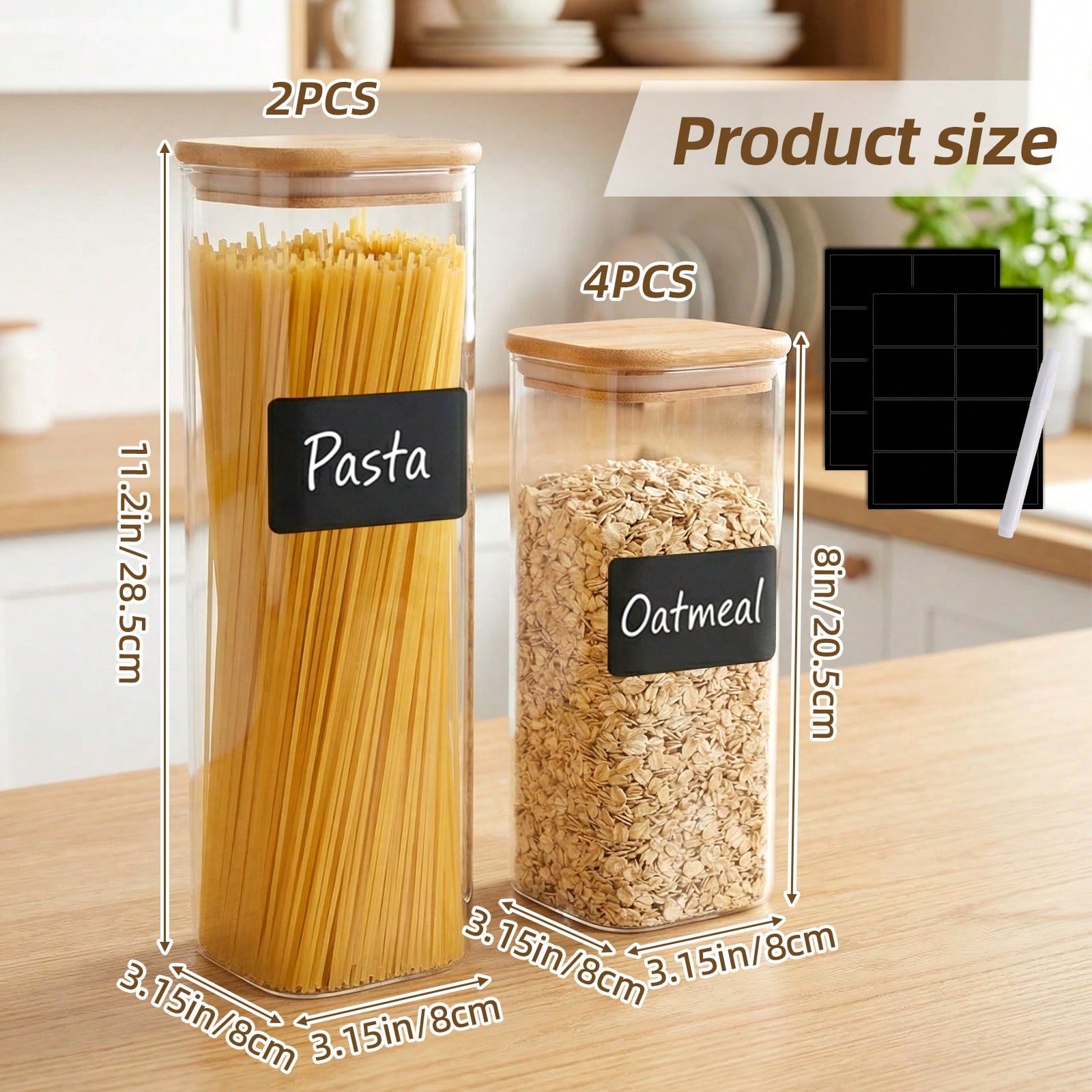 6/12pcs Glass Food Storage Con - đánh giá và giá Kitchen Baking Storage Containers