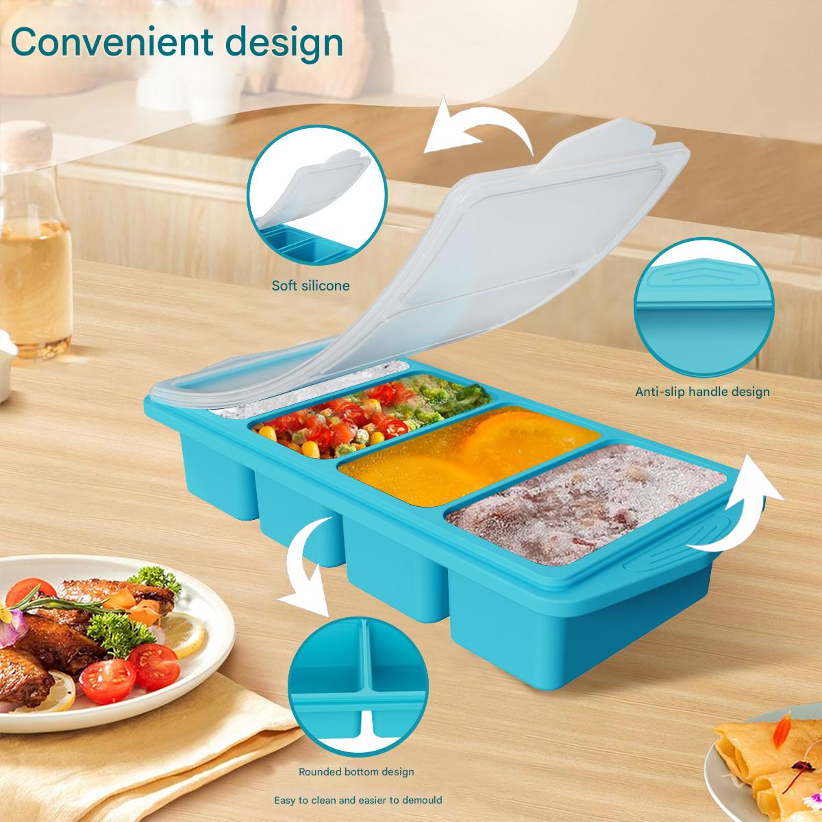 Large Silicone Ice Cube Mold w - đánh giá và giá Kitchen Baking Storage Containers