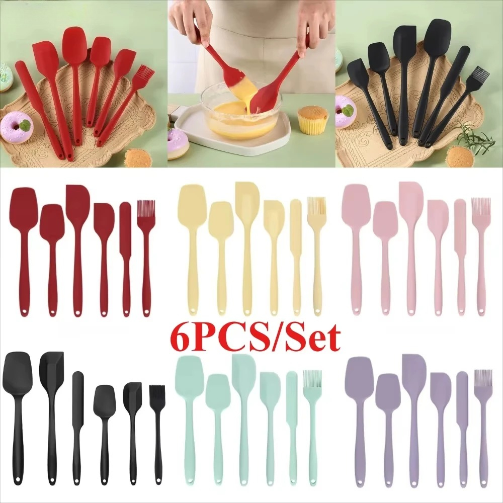 6pc Silicone Spatula Set Seaml - đánh giá và giá Baking Kitchen Set Up
