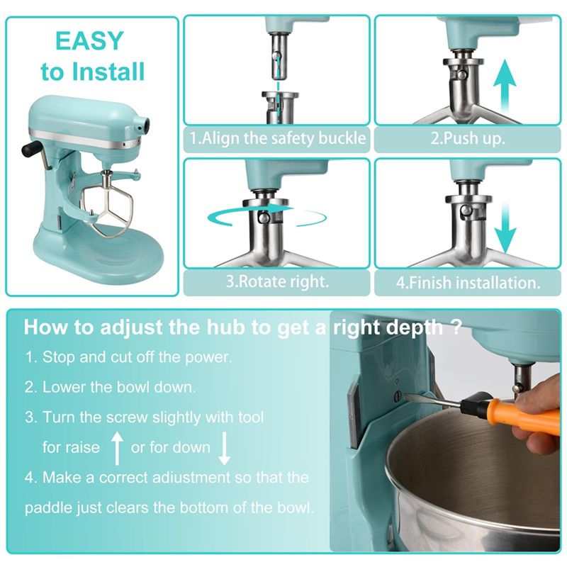 YCOC-6QT Stainless Steel Mixer - đánh giá và giá Stand Mixer Bowl