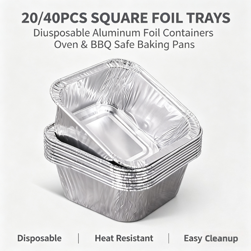 20/40Pcs Square Disposable Alu - đánh giá và giá Kitchen Baking Storage Containers