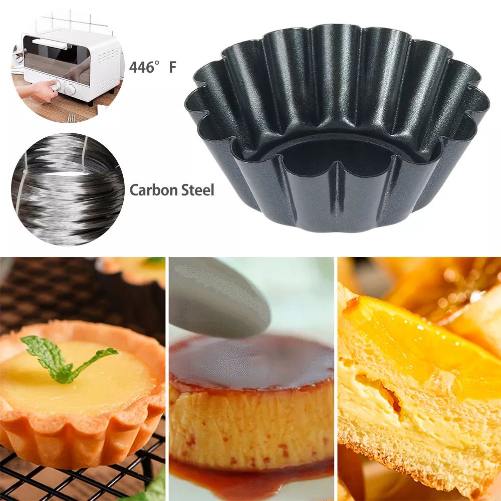 4PCS Mini Round Nonstick Tart  - đánh giá và giá Muffin Tin Nonstick