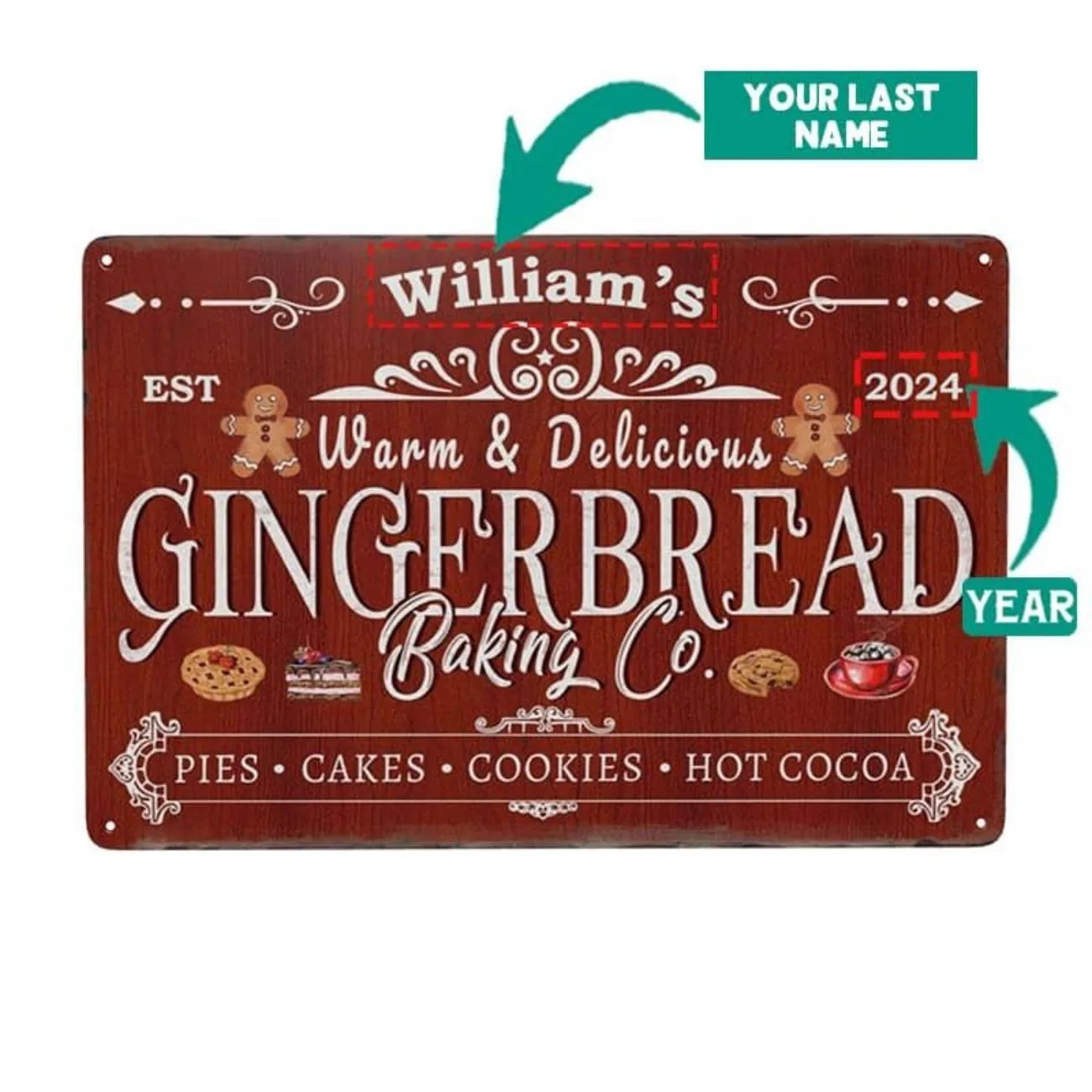 1pc Personalized Gingerbread B - đánh giá và giá Kitchen Baking Area