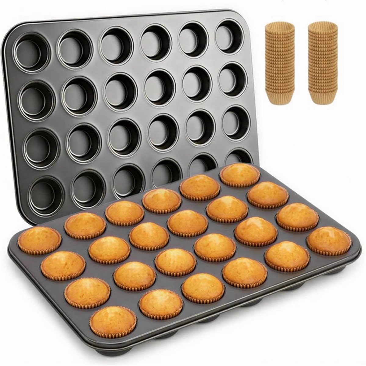 Mini Muffin Pan with Cupcake L - đánh giá và giá Muffin Tin Nonstick