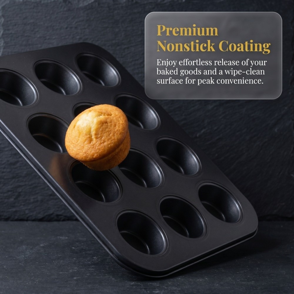 Carbon Steel Mini Muffin Pan 1 - đánh giá và giá Muffin Tin Nonstick