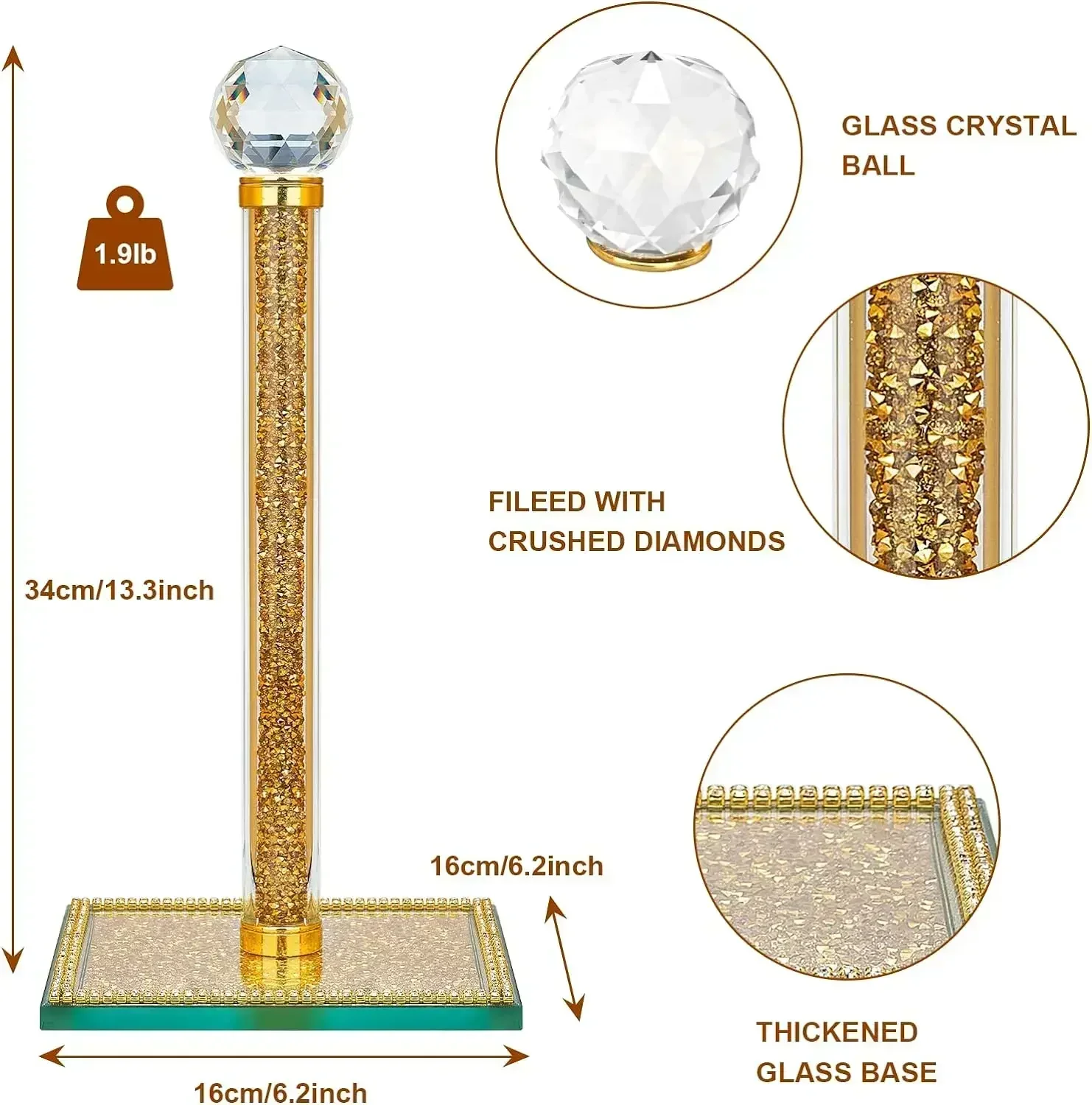 Crystal Paper Towel Holder Sta - đánh giá và giá Kitchen Baking Paper Holder