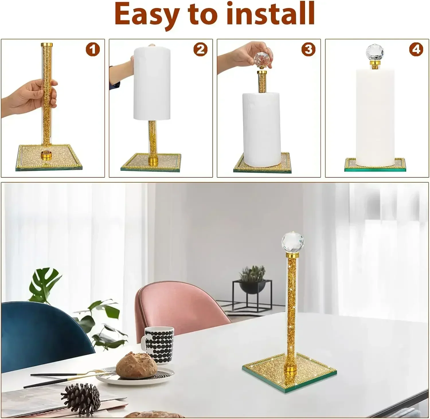 Crystal Paper Towel Holder Sta - đánh giá và giá Kitchen Baking Paper Holder