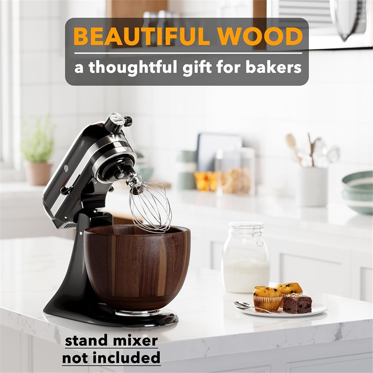(A25M) Wooden Bowl Mixer - for - đánh giá và giá Stand Mixer Bowl