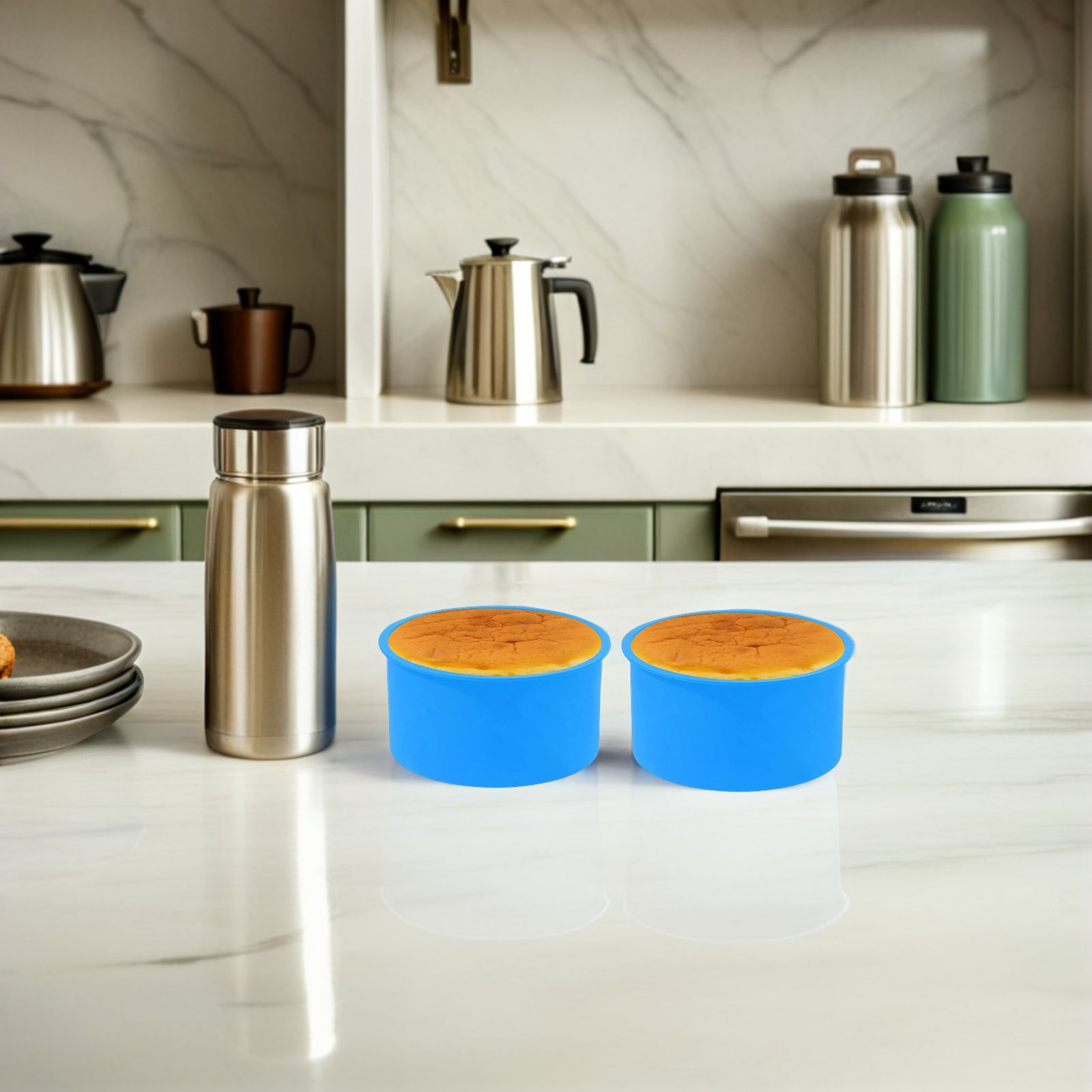 4Pcs Silicone Cake Mold Non-St - đánh giá và giá Muffin Tin Nonstick