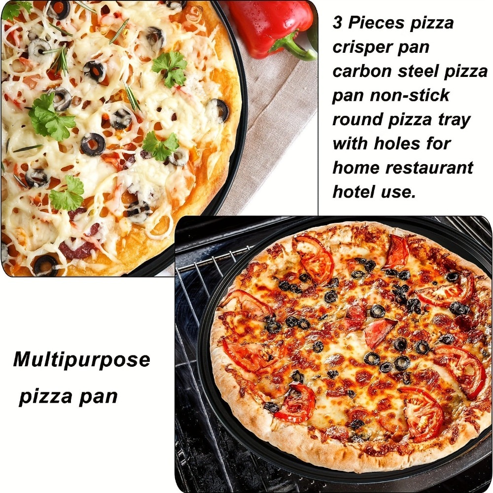 Carbon Steel Perforated Pizza  - đánh giá và giá Kitchen Baking Tray Set